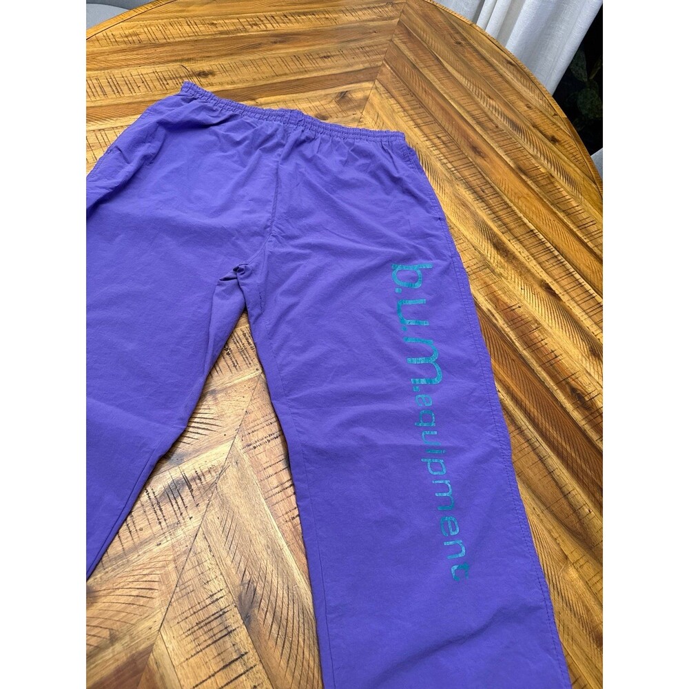 Vintage 90s Y2K B.U.M. Equipment Purple Nylon Windbreaker Track Cargo Pants